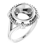 10K White9.4 mm Round Ring Mounting