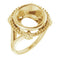 18K Yellow11 mm Round Ring Mounting