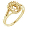 18K Yellow6x4 mm Oval Ring Mounting