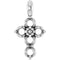 Platinum 2 mm Round Cross Pendant Mounting