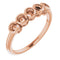 14K Rose Five-Stone Bezel-Set Ring Mounting