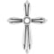 Platinum 2.5 mm Round Bezel-Set Cross Pendant Mounting