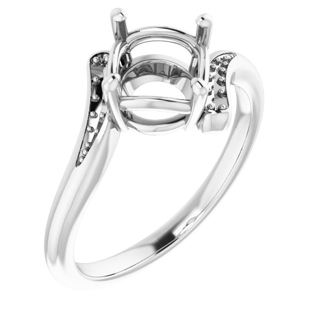 10K White7.4 mm Round Ring Mounting