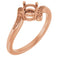 10K Rose5.2 mm Round Ring Mounting