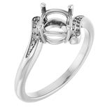 Sterling Silver6.5 mm Round Ring Mounting