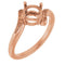 14K Rose6.5 mm Round Ring Mounting