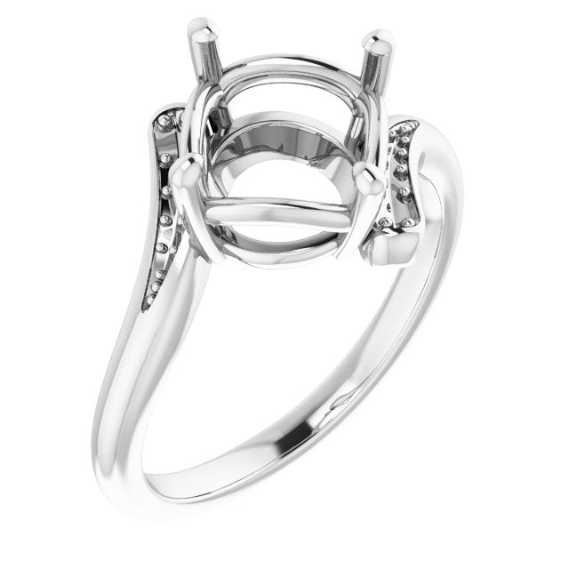 10K White9 mm Round Ring Mounting