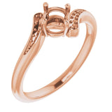 14K Rose4.8 mm Round Ring Mounting