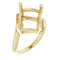 18K Yellow12x10 mm Emerald Ring Mounting