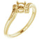 18K Yellow4.4 mm Round Ring Mounting