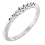 Sterling Silver 2.25 mm Round Stackable Ring Mounting