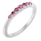 Platinum Natural Pink Tourmaline Stackable Ring