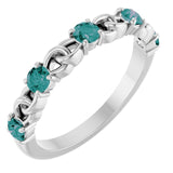 Sterling Silver Natural Alexandrite Stackable Ring