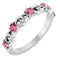 Platinum Natural Pink Tourmaline Stackable Ring