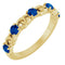 14K Yellow Natural Blue Sapphire Stackable Ring