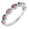 Platinum Natural Pink Tourmaline Stackable Ring