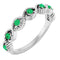 Platinum Lab-Grown Emerald Stackable Ring