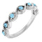Sterling Silver Natural Aquamarine Stackable Ring