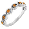 Platinum Natural Citrine Stackable Ring