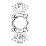 Sterling Silver 6 mm Round 1/6 CTW Natural Diamond Semi-Set Pendant