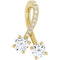 14K Yellow 1/2 CTW Natural Diamond Pendant