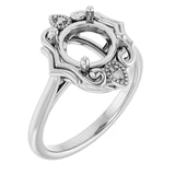 Continuum Sterling Silver8 mm Round Ring Mounting