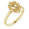 18K Yellow6 mm Round Ring Mounting