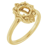 10K Yellow6.5 mm Round Ring Mounting