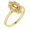 18K Yellow7x5 mm Oval Ring Mounting