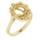 10K Yellow8.2 mm Round Ring Mounting