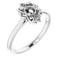 14K White4.4 mm Round Ring Mounting