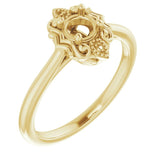 10K Yellow4.4 mm Round Ring Mounting