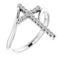 Platinum 1/8 CTW Natural Diamond Cross Ring