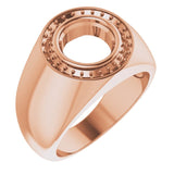 18K Rose 8.8 mm Round Ring Mounting