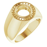 18K Yellow 8 mm Round Ring Mounting