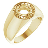 14K Yellow 6 mm Round Ring Mounting