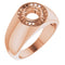 14K Rose 6 mm Round Ring Mounting