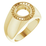 18K Yellow 8.2 mm Round Ring Mounting