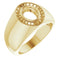 14K Yellow 8x6 mm Oval Ring Mounting