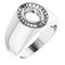 18K White 8x6 mm Oval Ring Mounting