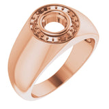 10K Rose 5.8 mm Round Ring Mounting