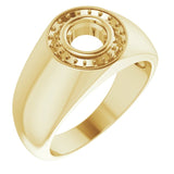 10K Yellow 5.8 mm Round Ring Mounting