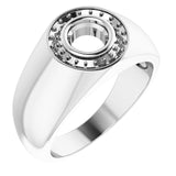 10K White 5.8 mm Round Ring Mounting