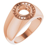 18K Rose 6.5 mm Round Ring Mounting
