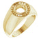 10K Yellow 6.5 mm Round Ring Mounting