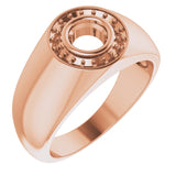 10K Rose 5.5 mm Round Ring Mounting