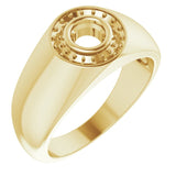 18K Yellow 4.8 mm Round Ring Mounting