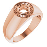 18K Rose 4.8 mm Round Ring Mounting