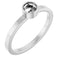 14K White 4 mm Round Bezel-Set Ring Mounting