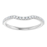 14K White Gold 1/5 CTW Natural Diamond Contour Band